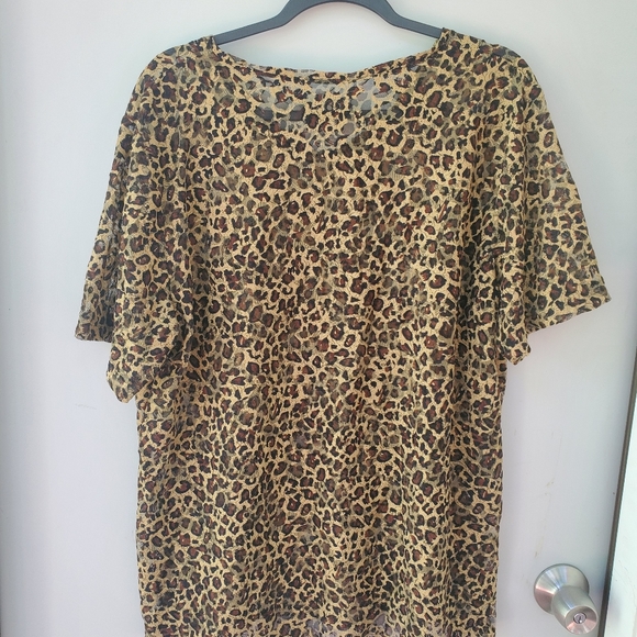 Leopard print lace top - Picture 3 of 3